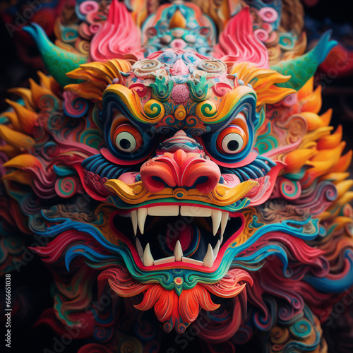 Chinese colorful dragon.
