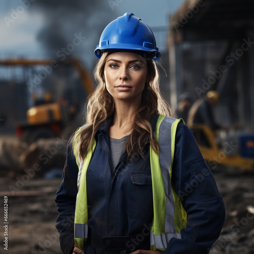 Female engineer in a factory.