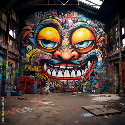 Wall with urban art or graffiti. © DALU11
