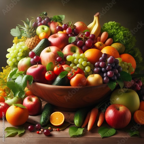 fruit and vegetables in basket