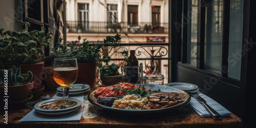 Traditional food from Spain. Typical dishes. Generative AI.