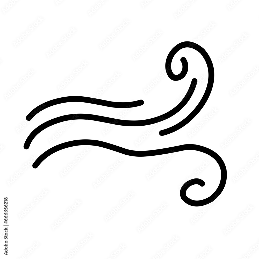 Handrawn Wind Icon Handrawn Wind Icon