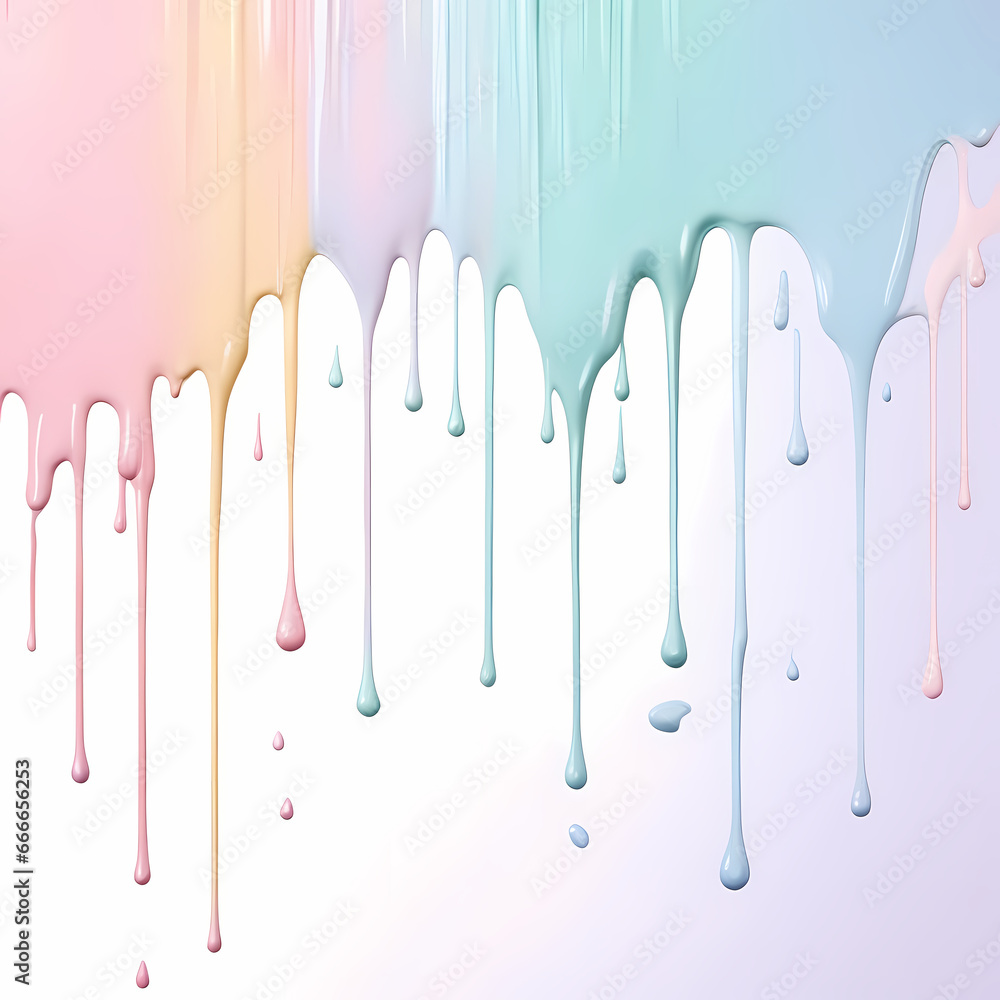 Dripping paint, pastel color, pastel image of paint slowly trickling ...