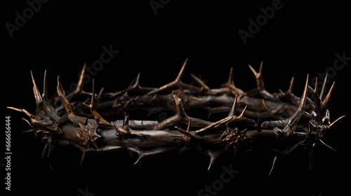 A realistic crown of thorns made from tree branches