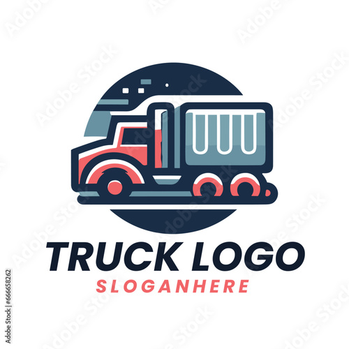 
Vector Truck logo template. transportation, delivery service, logistic logo 