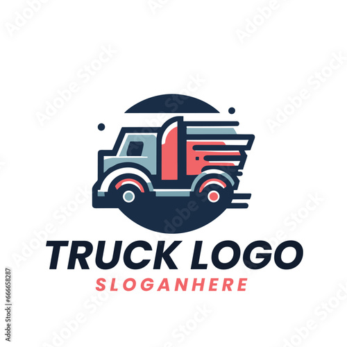 
Vector Truck logo template. transportation, delivery service, logistic logo 