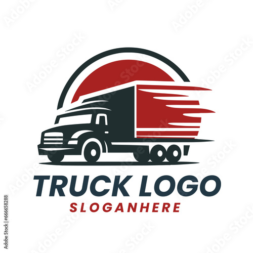 
Vector Truck logo template. transportation, delivery service, logistic logo 