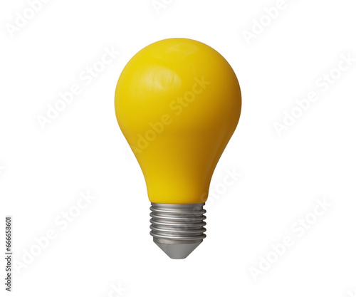 3D idea concept. Creativity idea, business success, strategy concept. Yellow lightbulb icon. 3d illustration