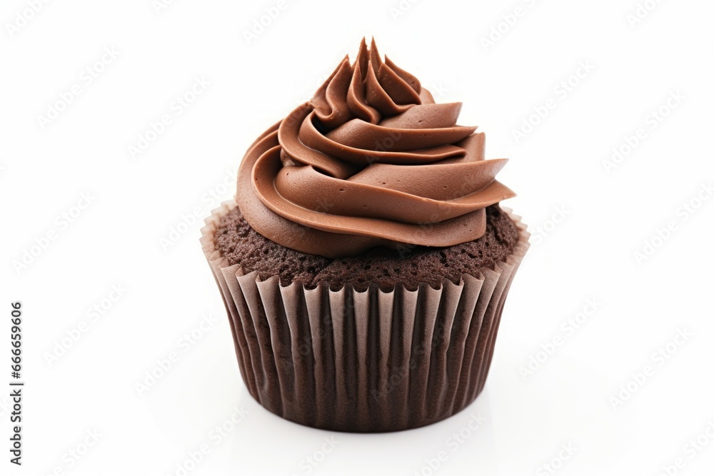 Artistic Chocolate cupcake banner. Dark cake. Generate Ai Artistic Chocolate cupcake banner. Dark cake. Generate Ai