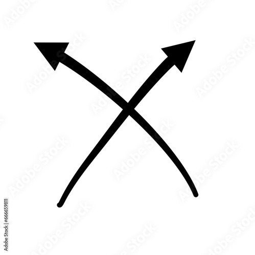 Hand Drawn Vektor Arrow Doodle 
