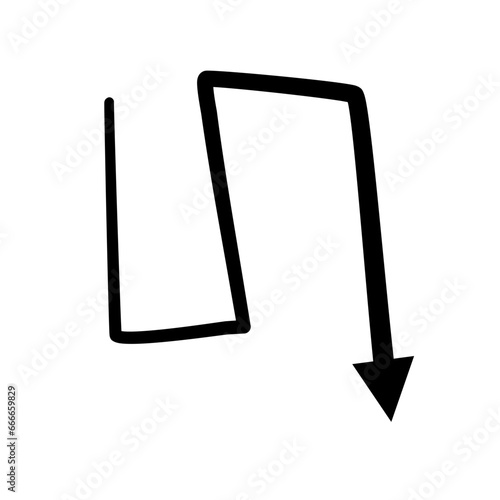 Hand Drawn Vektor Arrow Doodle 