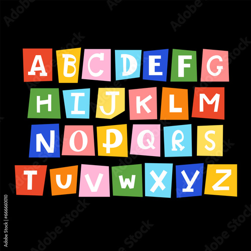 Rainbow A to Z alphabet for Pride Month  cartoon  colourful font  typography  brand logo  campaign badges  fabric print  sticker  initials  calligraphy  patches  learning materials
