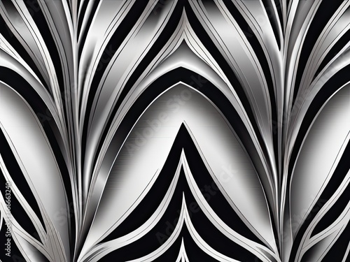 Sliver wavy lines pattern background with Generative AI