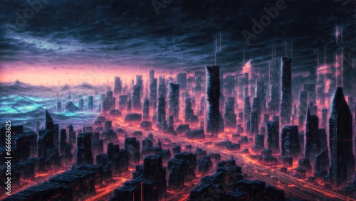  Neon Dreams  A Futuristic Cyberpunk Cityscape at Night 