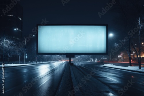Mock up Corporate branding billboard. isolate background. Generative AI © itchaznong