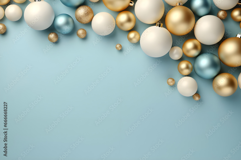 stylish minimalistic christmas background in pastel yellow and blue color. copy space. place for text. generative ai stylish minimalistic christmas background in pastel yellow and blue color. copy space. place for text. generative ai