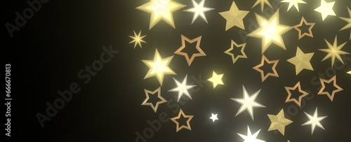 golden stars - 3d