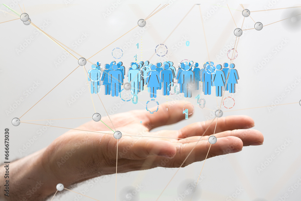 Fototapeta premium Business intelligence analyst dashboard on virtual