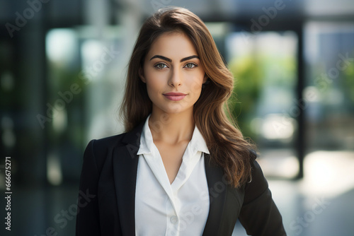 Generative AI picture portrait of amazing gorgeous office worker young woman © Tetiana