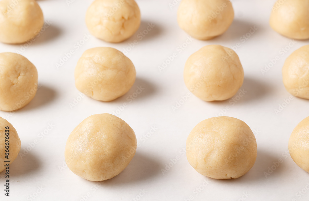 Ready to bake vanilla cookie dough balls