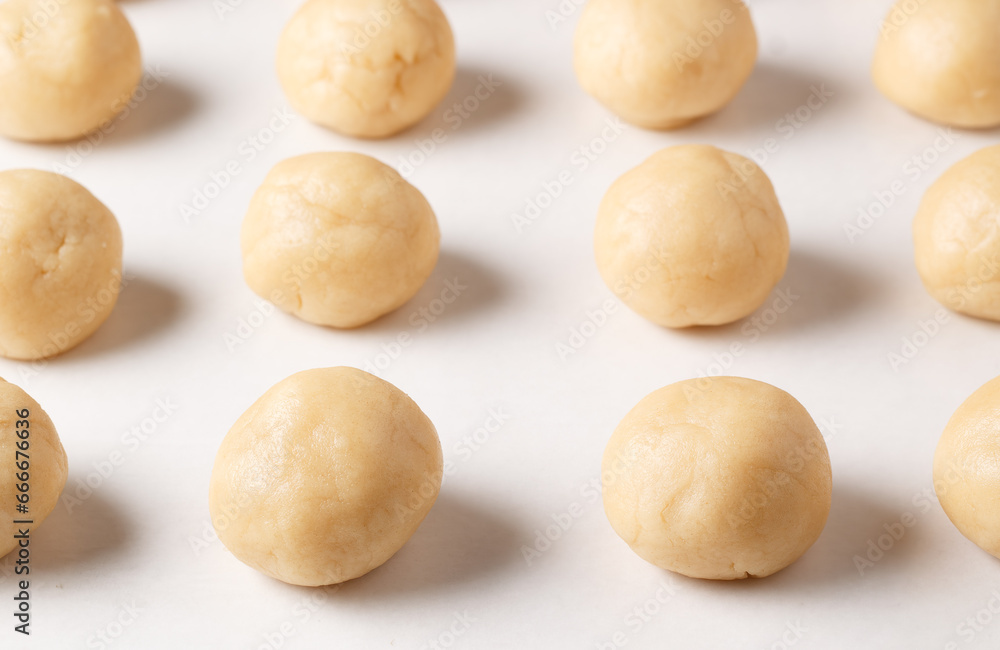 Ready to bake vanilla cookie dough balls Ready to bake vanilla cookie dough balls