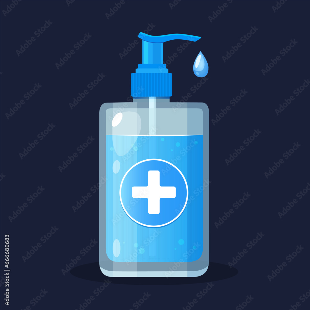 Illustration with hand sanitizer bottle
Illustration with hand sanitizer bottle