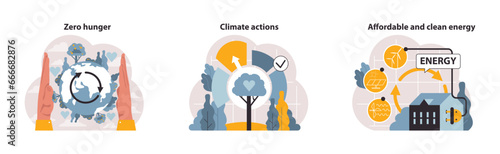 SDG or sustainable development goals set. Global target for better