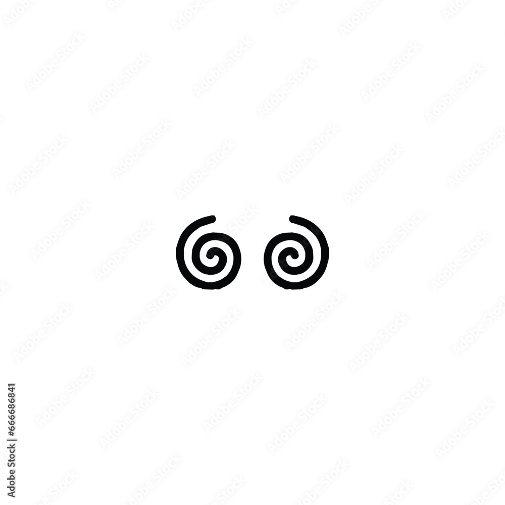 Hypnosis icon. Simple style psychology clinic poster background symbol. Hypnosis brand logo design element. Hypnosis t-shirt printing. Vector for sticker.