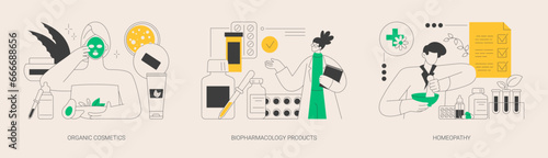 Beauty industry abstract concept vector illustrations.