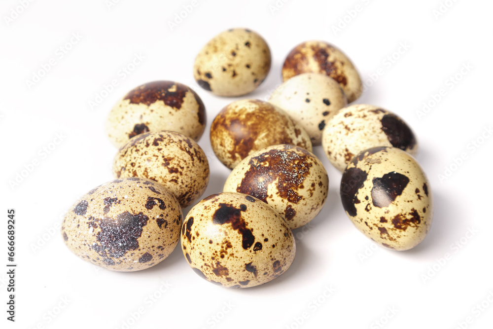 Quail eggs isolated on white background. Healthy food concept. Selective focus. Quail eggs isolated on white background. Healthy food concept. Selective focus.