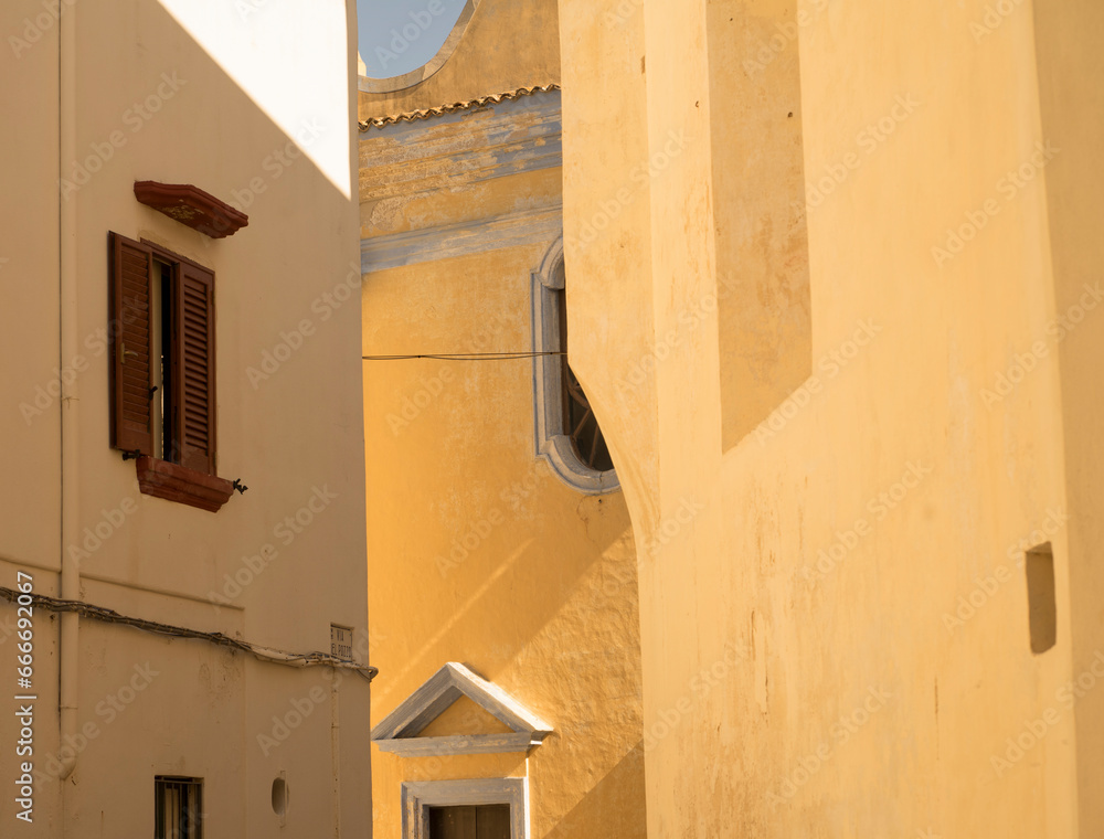 Fototapeta premium Street view of Gallipoli, Puglia, Italy
