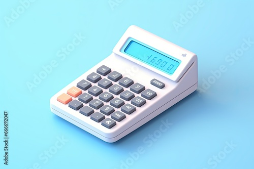 3d Render Calculator Isolated Background