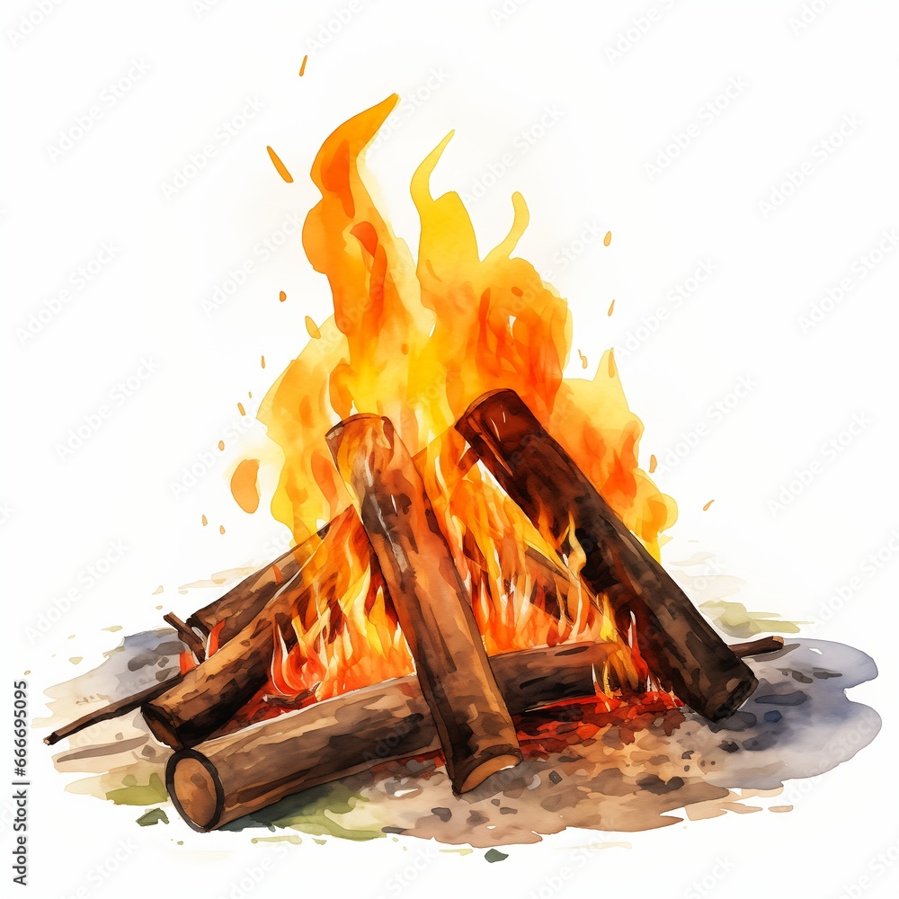 fire burning ground mobile wooden logs slightly pointed ears rap talking emitting bright barbecue rust - obrazy, fototapety, plakaty 