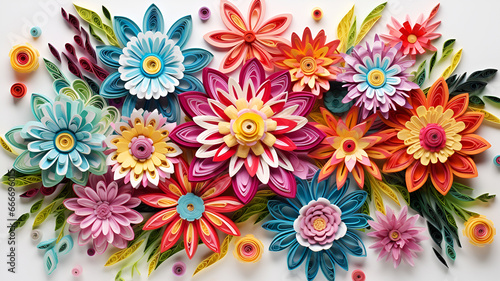 Delicate Artistry: Colorful Paper Quilling Rainbow
