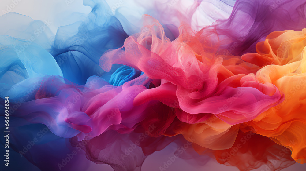 Abstract background. A vivid paint splash swirling, mix of colors Abstract background. A vivid paint splash swirling, mix of colors