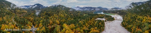 Cuadro en lienzo Drohnenpanorama, Bayern