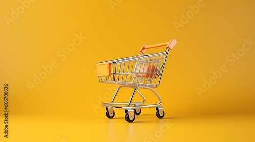 Online Shopping Concept with Shopping Cart Icon. AI generated
