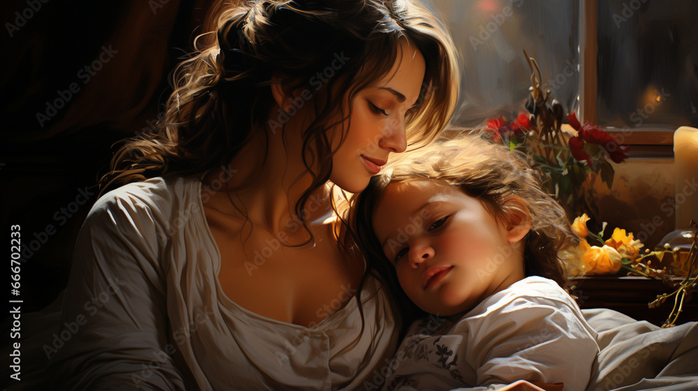 beautiful mother with little son in a studio beautiful mother with little son in a studio