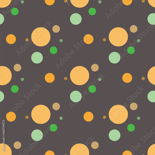 chaotic circles of different sizes, seamless abstract pattern for fabric and wrapping paper, vector illustration