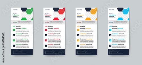 Modern creative corporate business dl flyer or rack card layout concept background flyer brochure cover template for grow up your business to the next level