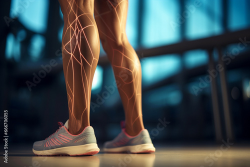 Preventing Varicose Veins: Exercises and Lifestyle concept.