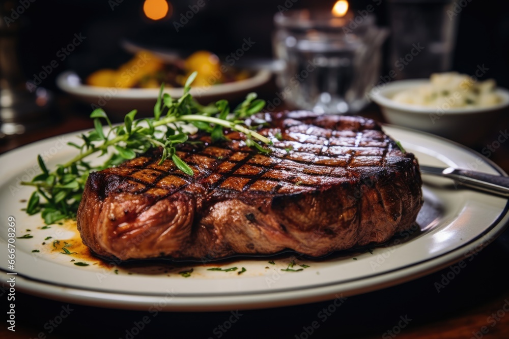 Succulent Medium Rare Steak: Perfectly Grilled Succulent Medium Rare Steak: Perfectly Grilled