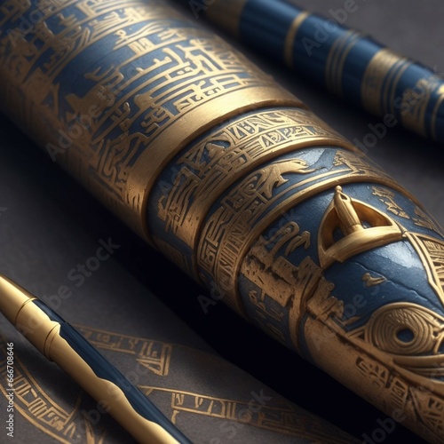 fountain pen bearing Pharaonic inscriptions