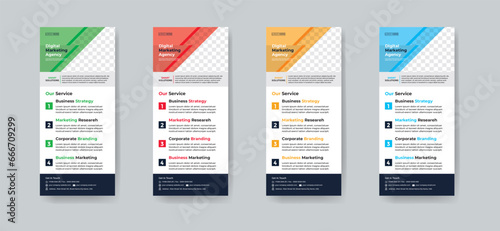 Modern creative corporate business dl flyer or rack card layout concept background flyer brochure cover template for grow up your business to the next level