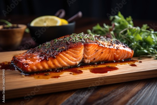 Seared Salmon Delicacy: Freshly Cooked Perfection