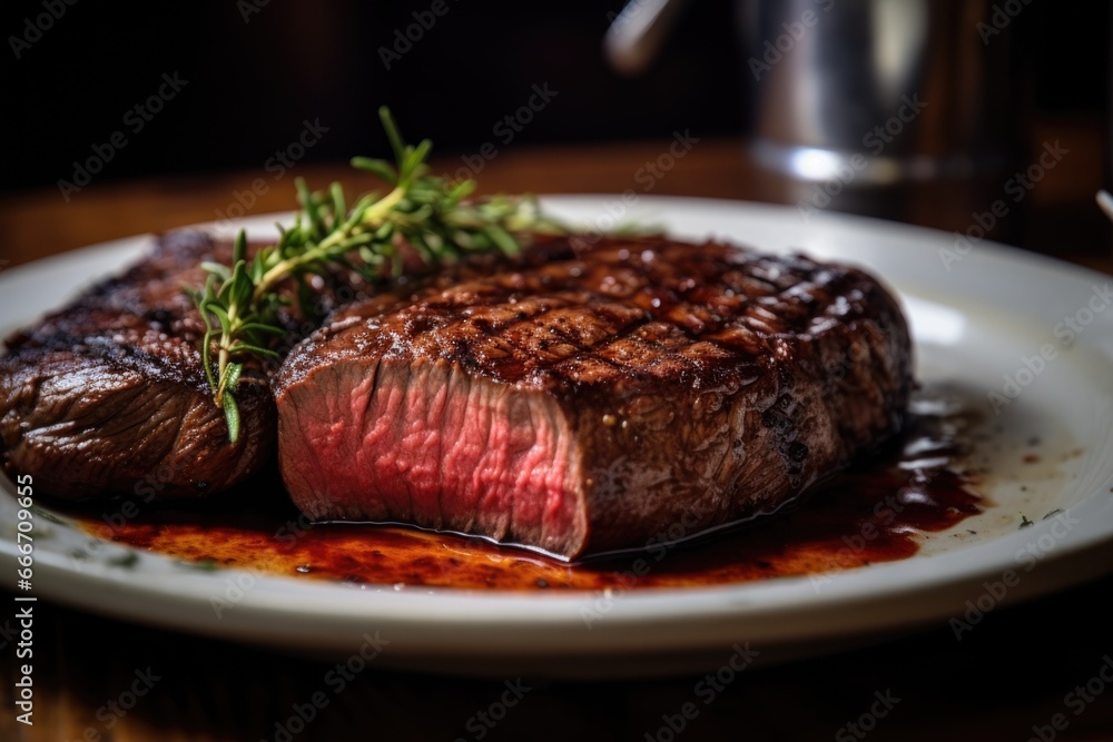 Succulent Medium Rare Steak: Perfectly Grilled