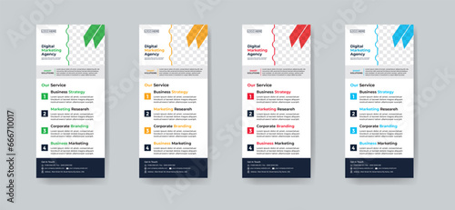 Modern creative corporate business dl flyer or rack card layout concept background flyer brochure cover template for grow up your business to the next level