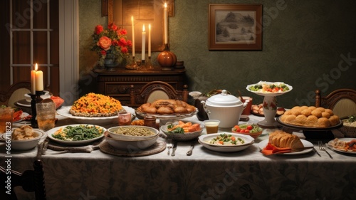 christmas table setting