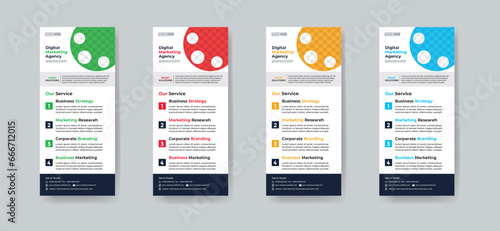 Modern creative corporate business dl flyer or rack card layout concept background flyer brochure cover template for grow up your business to the next level