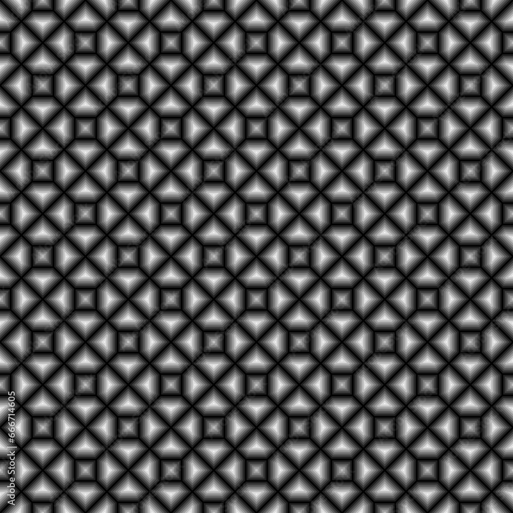 Repeated color polygons on white background. Symmetric geometric figures wallpaper. Seamless surface pattern design with pentagons and squares. Tiles motif. Digital paper for textile print. Vector art Repeated color polygons on white background. Symmetric geometric figures wallpaper. Seamless surface pattern design with pentagons and squares. Tiles motif. Digital paper for textile print. Vector art